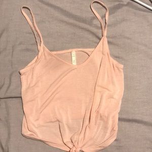Light pink Knot Crop Tank-Aeropostale